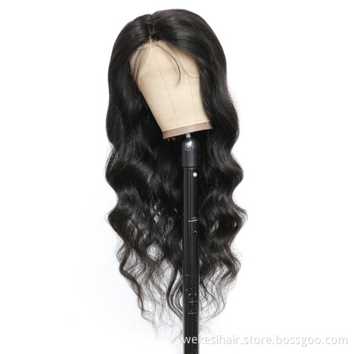 150% 180% 200% Density Straight Human Hair 4*4 Lace Closure Front Wig Unprocessed Brazilian Lace Wig Virgin Cuticle Aligned Hair